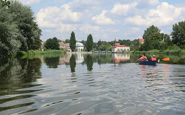 Paddler auf der Neiße bei Guben