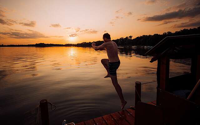 Floßtour auf dem Schwielochsee