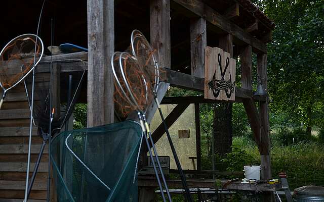 Angelequipment auf dem 25 Teiche-Gelände