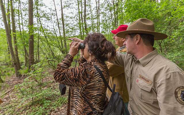Ranger Mario Marschler führt durch das Schlaubetal