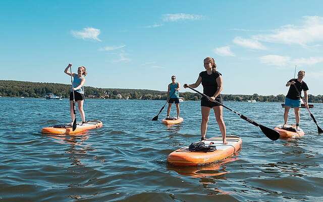Mit SUPs auf dem Templiner See