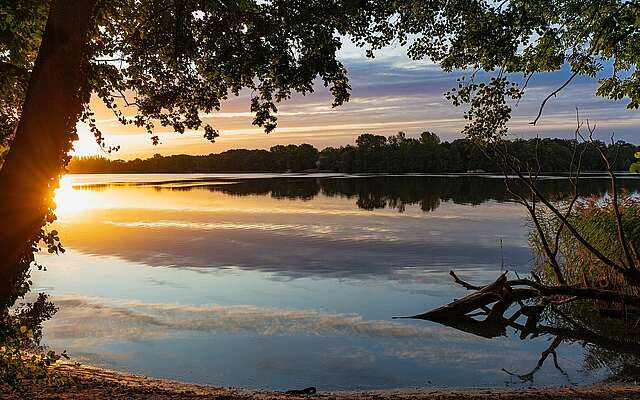 Sonnenuntergang am Ruppiner See